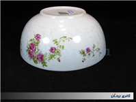 کاسه کلکسیونی گلسرخی بیکعب پر گل KPM 