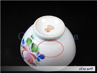 کاسه روسی نقاشی دست قدیمی طرح گل سیب