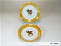 جفت نعلبکی قدیمی ساخت ایران طرح عکسی 