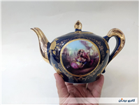 قوری چینی سرمه ای بزرگ لیلی و مجنون زیبا