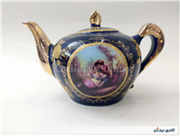 قوری چینی سرمه ای بزرگ لیلی و مجنون زیبا