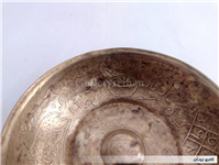 کاسه یا پیاله دعا برنجی نقش برجسته قدیمی