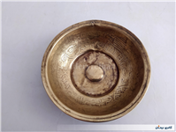 کاسه یا پیاله دعا برنجی نقش برجسته قدیمی