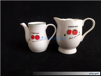 جفت قوری و شکرریز طرح گوجه ای