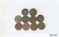 پولک یا سکه یادبود قدیمی برنجی طرحهای مختلف
