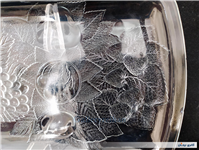 دیس میوه خوری بلوری ضخیم طرح میوه