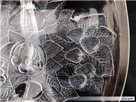 دیس میوه خوری بلوری ضخیم طرح میوه