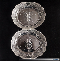 یک جفت ظرف کمیاب بلور با طرح خاص