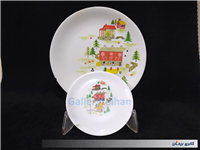 جفت دیوارکوب ملامین قدیمی و زیبا طرح کلبه