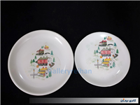 جفت دیوارکوب ملامین قدیمی و زیبا طرح کلبه