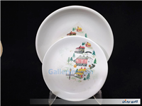 جفت دیوارکوب ملامین قدیمی و زیبا طرح کلبه