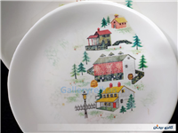 جفت دیوارکوب ملامین قدیمی و زیبا طرح کلبه