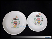 جفت دیوارکوب ملامین قدیمی و زیبا طرح کلبه