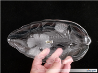 دیس بلوری یا خرما خوری دو رنگ طرح گل 