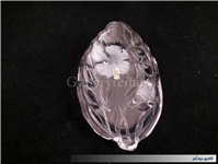 دیس بلوری یا خرما خوری دو رنگ طرح گل 