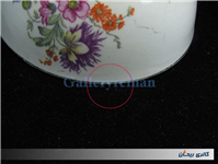 کاسه روسی رنگ گیاهی قدیمی و زیبا طرح گل