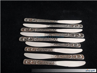 9عدد چاقوی قدیمیSTAINLESSبا طرح زیبا گل