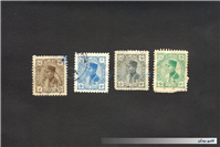 4 عدد تمبر سری دیناری رضاشاهی 