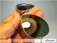 عینک شیشه سبز دسته عصایی قدیمی 