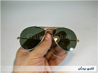 عینک شیشه سبز دسته عصایی قدیمی 