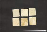 6 عدد تمبر سری دیناری رضاشاهی 