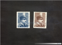 2 عدد تمبر 1 ریالی محمدرضاشاه 