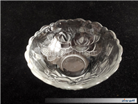 کاسه بلوری قدیمی و زیبا طرح گل