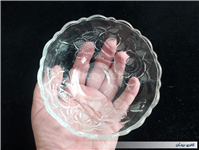 کاسه بلوری قدیمی و زیبا طرح گل