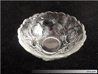 کاسه بلوری قدیمی و زیبا طرح گل