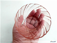 کاسه شیشه ای قدیمی صورتی ساخت فرانسه