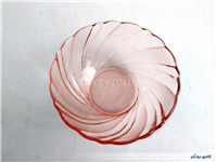 کاسه شیشه ای قدیمی صورتی ساخت فرانسه