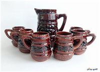 پارچ و لیوان سرامیکی قدیمی