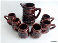 پارچ و لیوان سرامیکی قدیمی