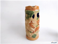 پارچ و لیوان سرامیکی گوزن و روباه قدیمی 