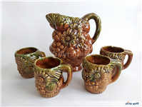 پارچ و لیوان سرامیکی قدیمی 