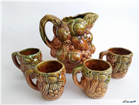 پارچ و لیوان سرامیکی قدیمی 