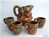 پارچ و لیوان سرامیکی قدیمی 