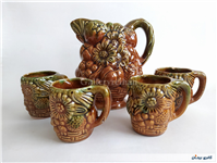 پارچ و لیوان سرامیکی قدیمی 