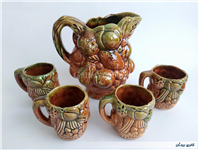 پارچ و لیوان سرامیکی قدیمی 