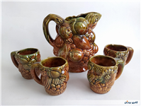 پارچ و لیوان سرامیکی قدیمی 