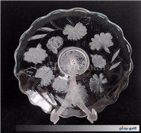 دیس میوه خوری بزرگ دو رنگ طرح گل