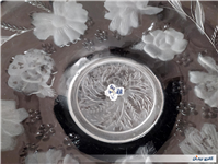 دیس میوه خوری بزرگ دو رنگ طرح گل