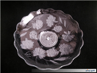 دیس میوه خوری بزرگ دو رنگ طرح گل