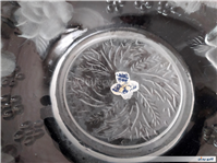 دیس میوه خوری بزرگ دو رنگ طرح گل