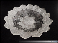  دیس میوه خوری بزرگ دو رنگ طرح گل 