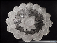  دیس میوه خوری بزرگ دو رنگ طرح گل 