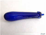 بادمجان کشیده شیشه ای دستساز قدیمی آبی