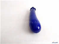 بادمجان کشیده شیشه ای دستساز قدیمی آبی