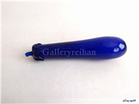 بادمجان کشیده شیشه ای دستساز قدیمی آبی