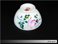 کاسه روسی نقاشی دست قدیمی طرح گل سیب